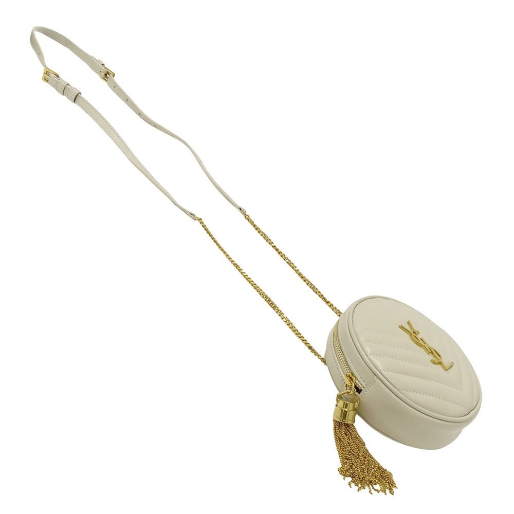 SAINT LAURENT Ivory Leather Shoulder Bag - Picture 5 of 14
